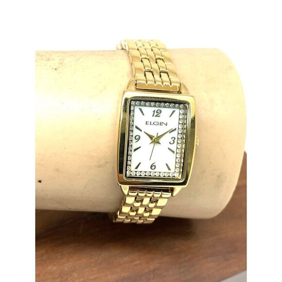 Elgin Women\'s Watch EG170042 Quartz Mother of Pearl Dial Rectangular Gold Steel main image 4